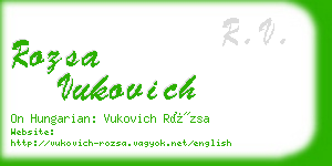 rozsa vukovich business card